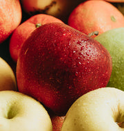 Yellow And Red Apples Fill The Frame